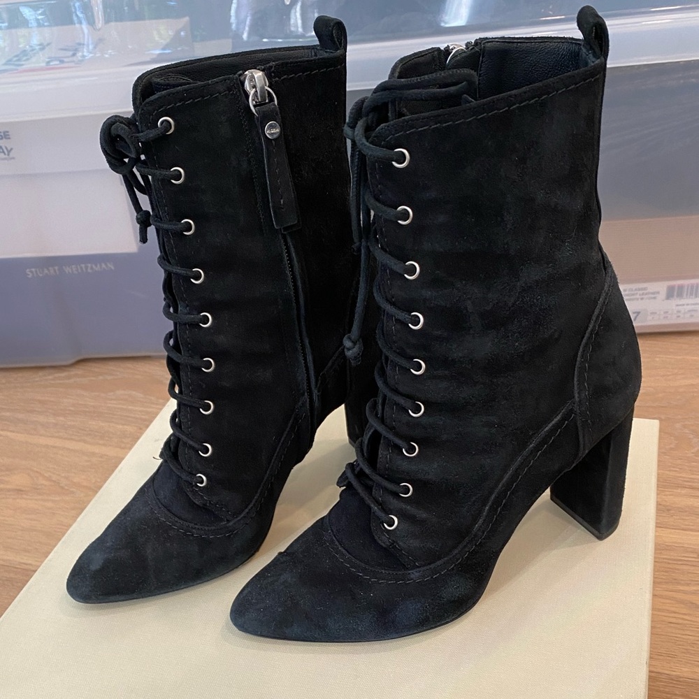 M.Gemi Mid-Calf Boot (36.5, Black Suede)